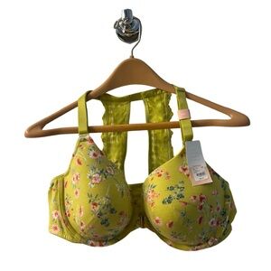 Cacique Lime Floral Bra